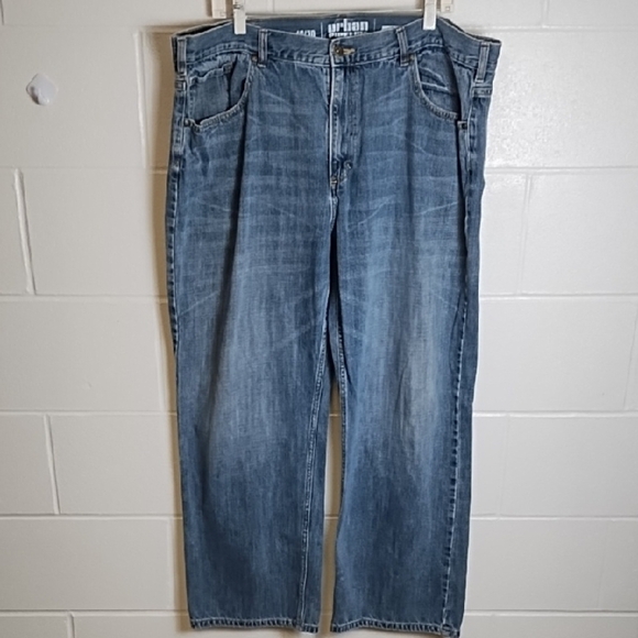 Urban Pipeline Blue Relaxed Jeans Medium Wash  40X30 - Picture 2 of 14